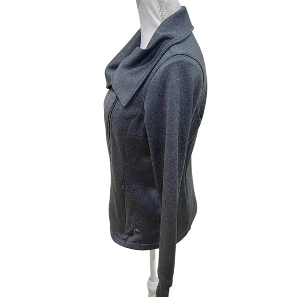 Head charcoal gray zip up big collar athletic jacket zippered pockets size small - Picture 8 of 11